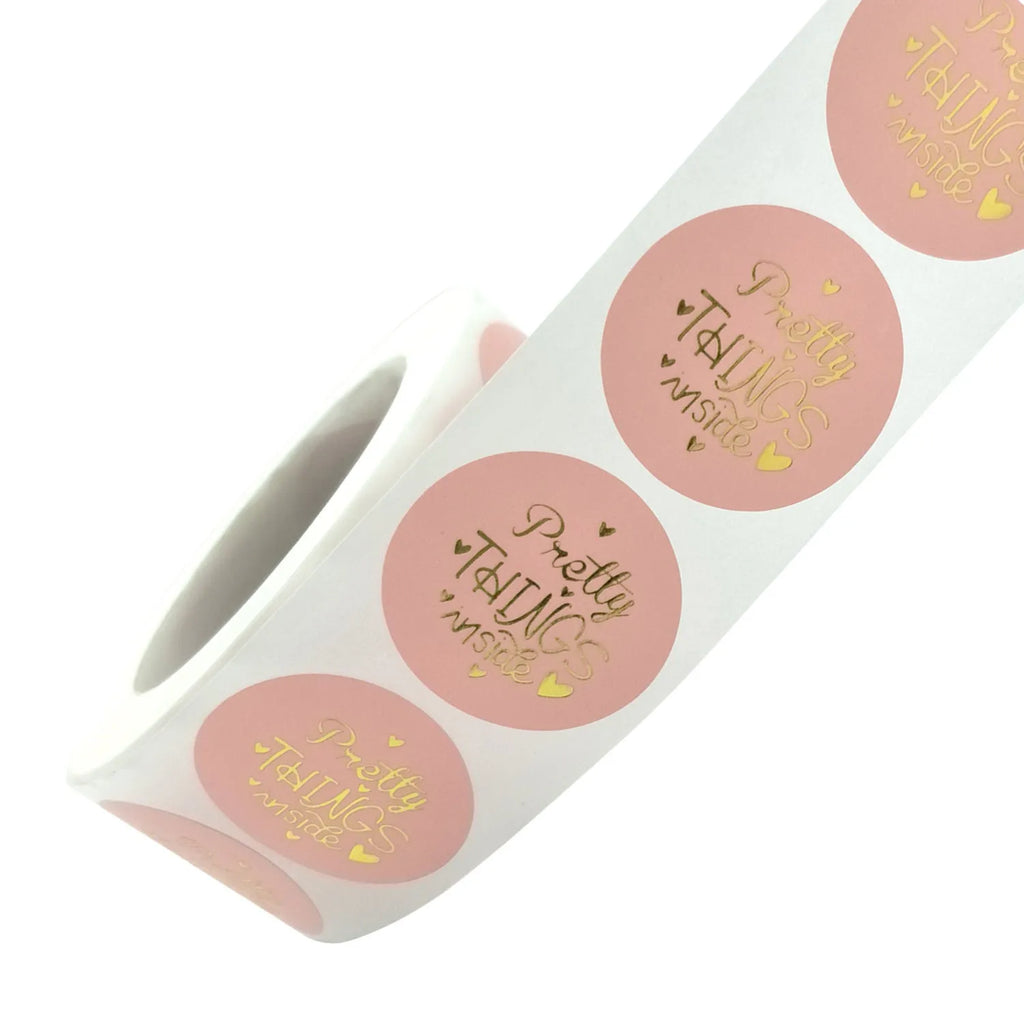 Round Kraft paper sticker labels 1inch 2.5cm diameter 500 sheets roll holiday decoration gift series