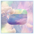 Pink and blue watercolour plastic protective sleeves for Apple AirPods Pro and AirPods 1/2 hard shell cases.