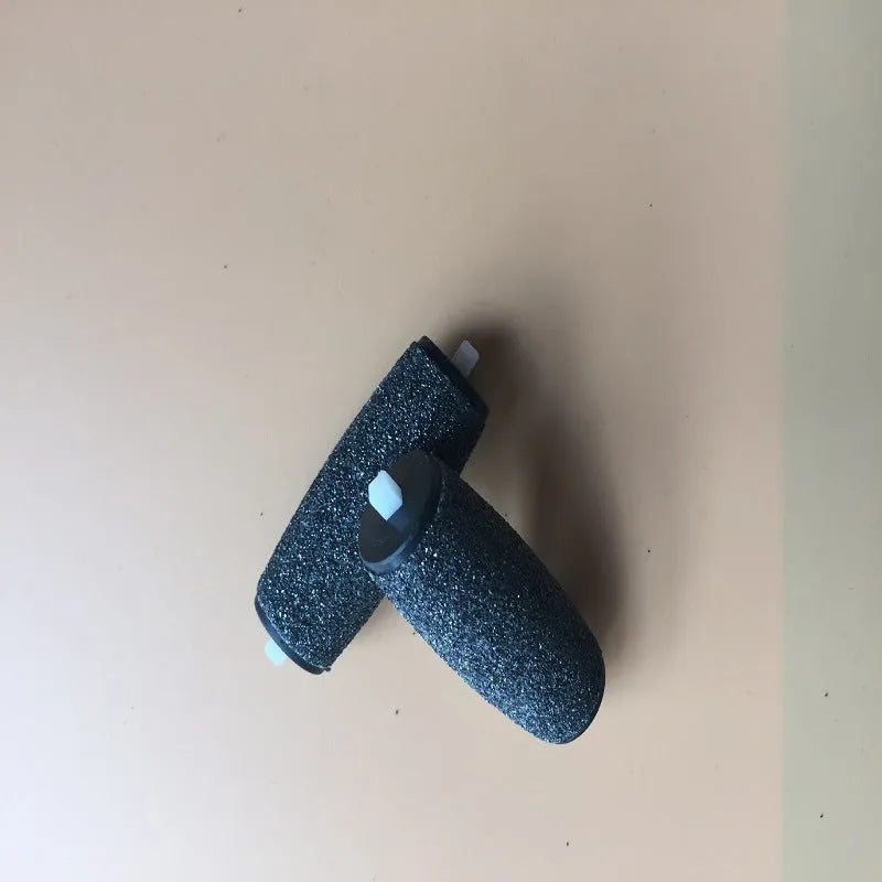 Electric foot sander grinding head replacement in ABS+Frosted, 55.8mm length, black colour on white background