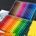 Double-headed watercolour pen set showing brush tip and fine tip with included picture book and hook line pen
