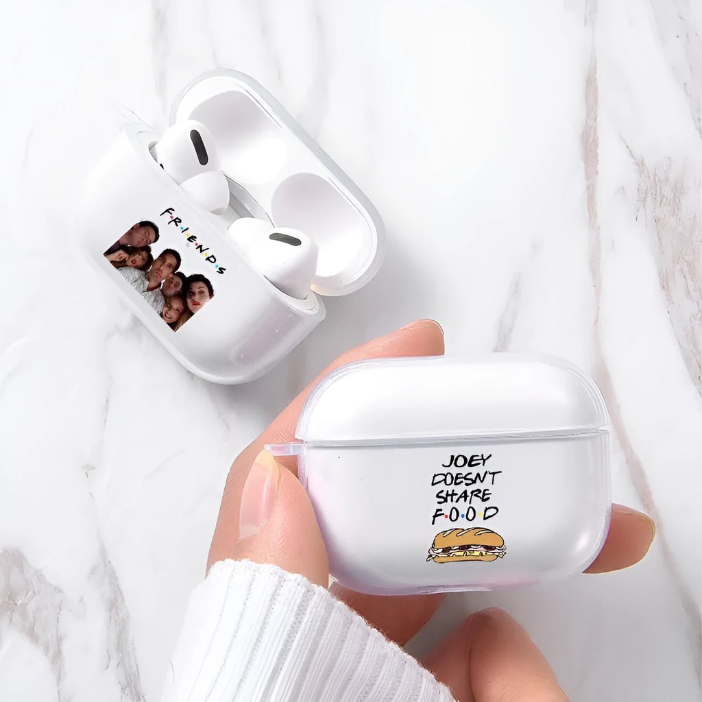 Transparent silicone protective case for AirPods Pro 2nd generation wireless charging earphones