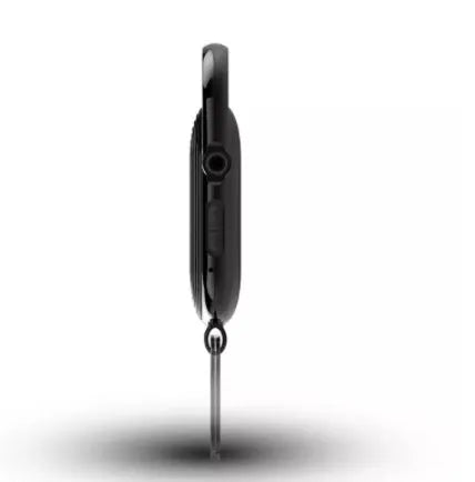 Black zinc alloy voice control digital audio recorder with USB cable and earphones.