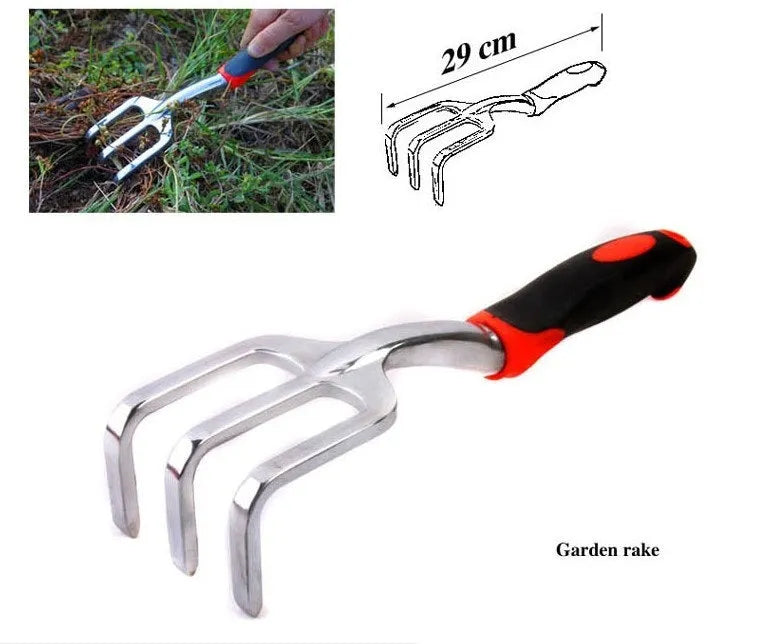 Mini bonsai gardening tool kit with cream and green Oxford cloth storage bag containing aluminium alloy tools