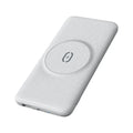 Mint green Maiduo Magsafe magnetic power bank clipped to the back of an iPhone