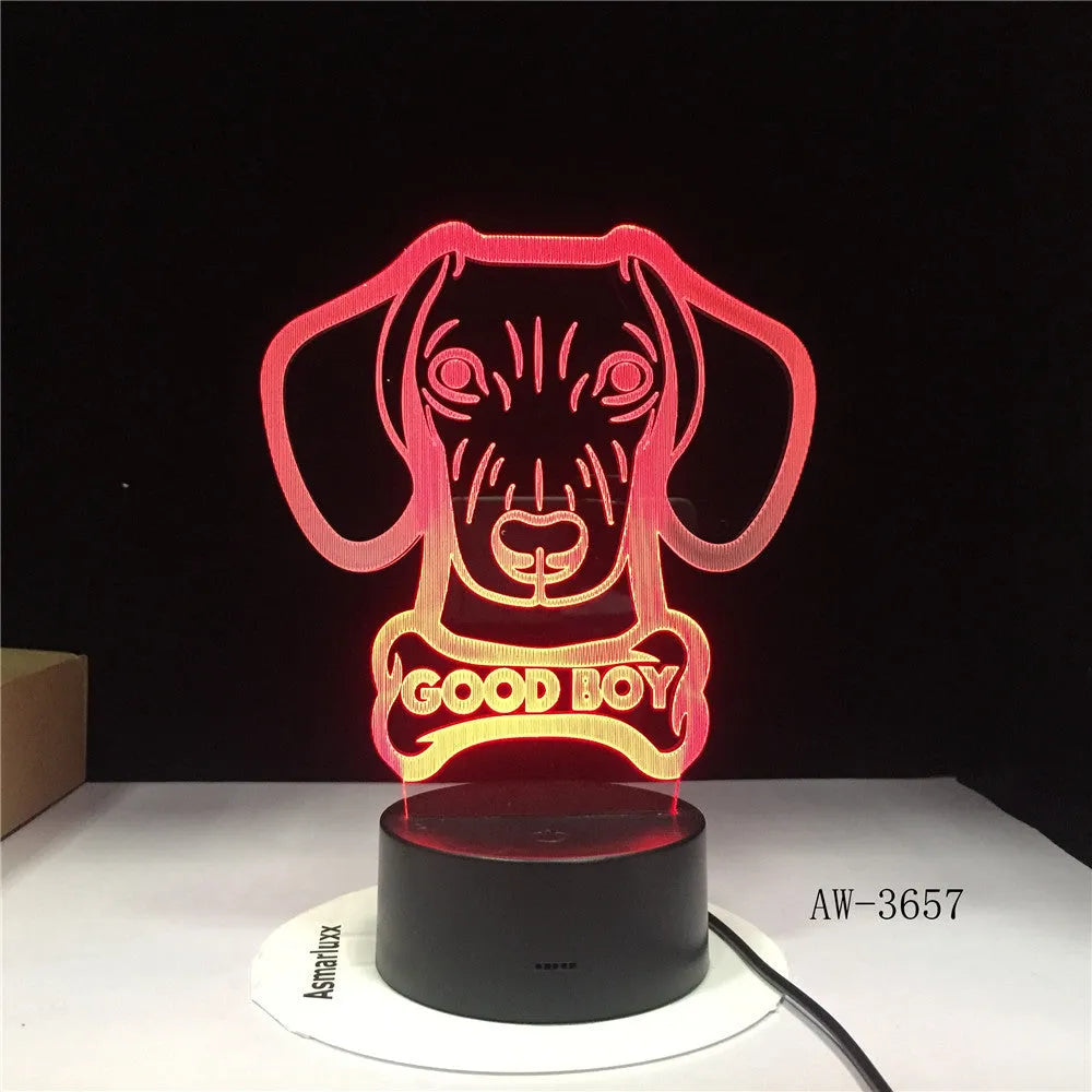 Remote control touch LED table lamp with a colourful gradient acrylic shade on an ABS base.