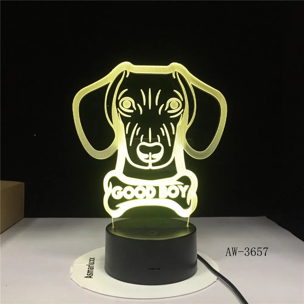Remote control touch LED table lamp with a colourful gradient acrylic shade on an ABS base.