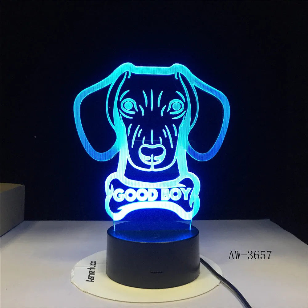 Remote control touch LED table lamp with a colourful gradient acrylic shade on an ABS base.