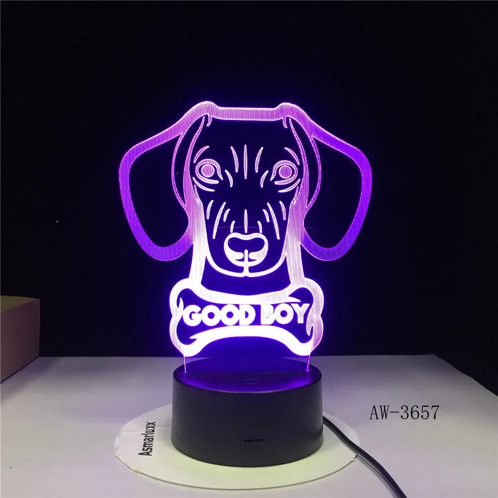 Remote control touch LED table lamp with a colourful gradient acrylic shade on an ABS base.