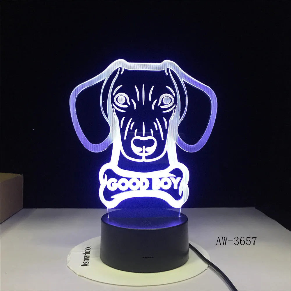 Remote control touch LED table lamp with a colourful gradient acrylic shade on an ABS base.