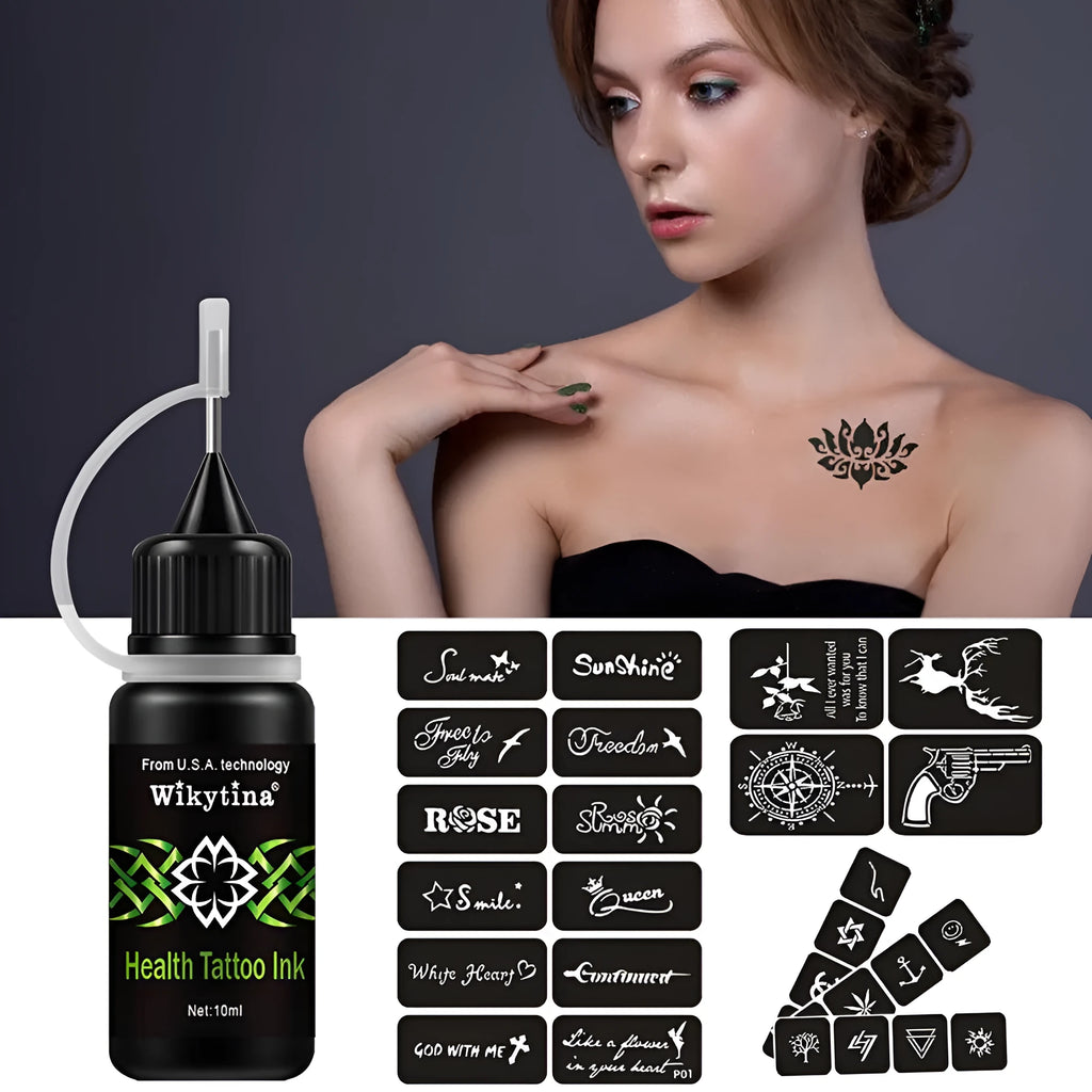 Temporary Juice Health tattoo painting set 10ml with five designs