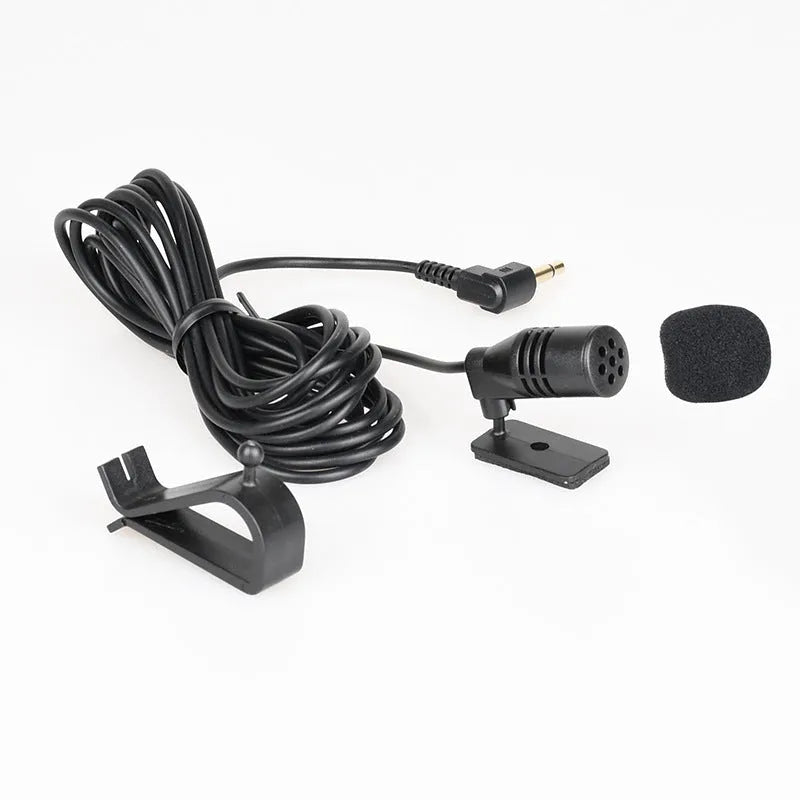 Black car Bluetooth microphone for hands-free calls and GPS voice control in vehicle