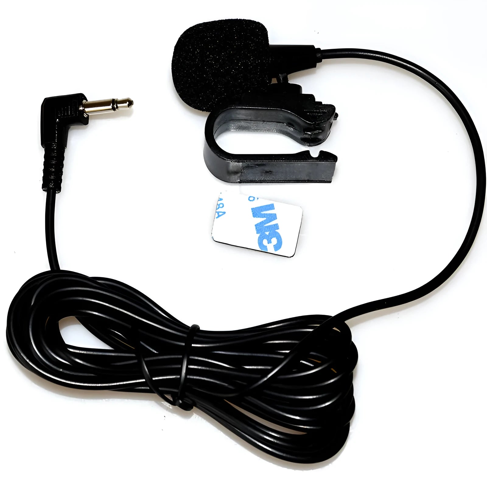 Black car Bluetooth microphone for hands-free calls and GPS voice control in vehicle