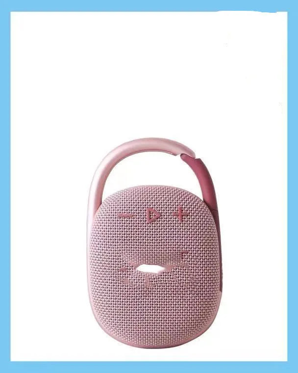 Compact portable Bluetooth wireless speaker in one of six colour options: black, blue, green, pink, red, or silver grey.