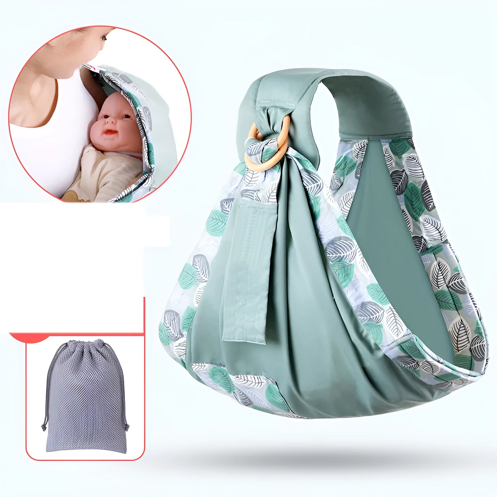 Baby carrier oblique front hold in pure cotton and mesh fabric supports 60kg for newborns to 36 months