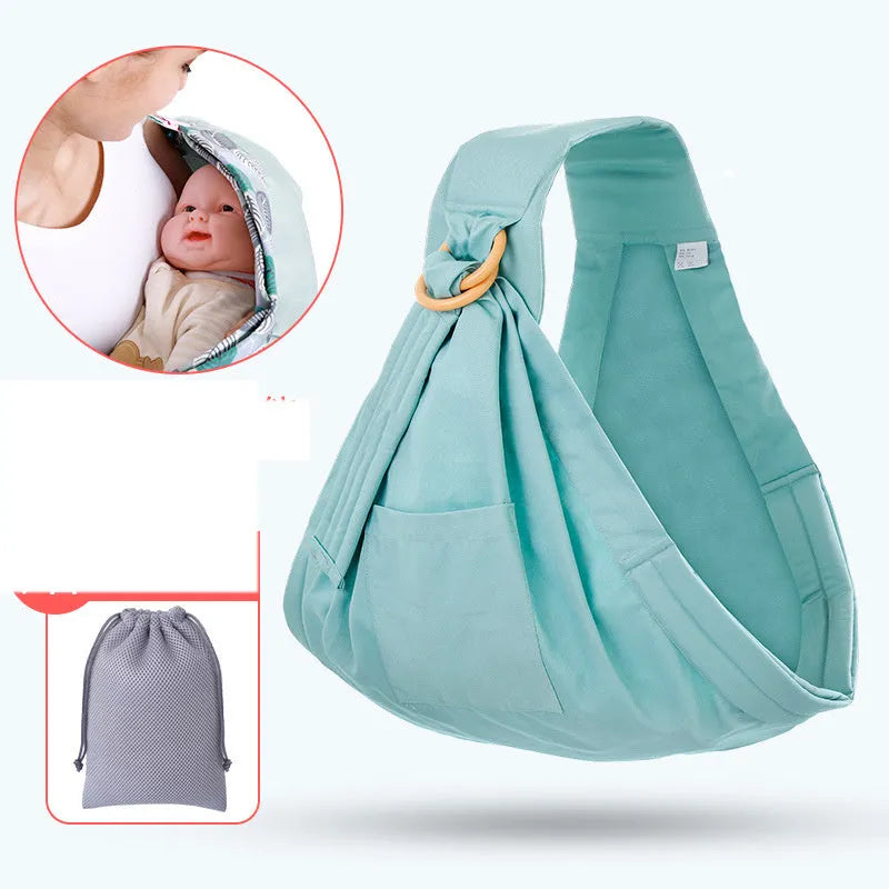 Baby carrier oblique front hold in pure cotton and mesh fabric supports 60kg for newborns to 36 months