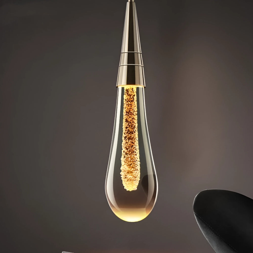 Postmodern crystal chandelier single head short design with 27cm height and adjustable cord