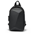 YINIONGDAQI black men's crossbody bag with lock element, EVA soft surface, medium horizontal square shape, for 10.2 inch iPad