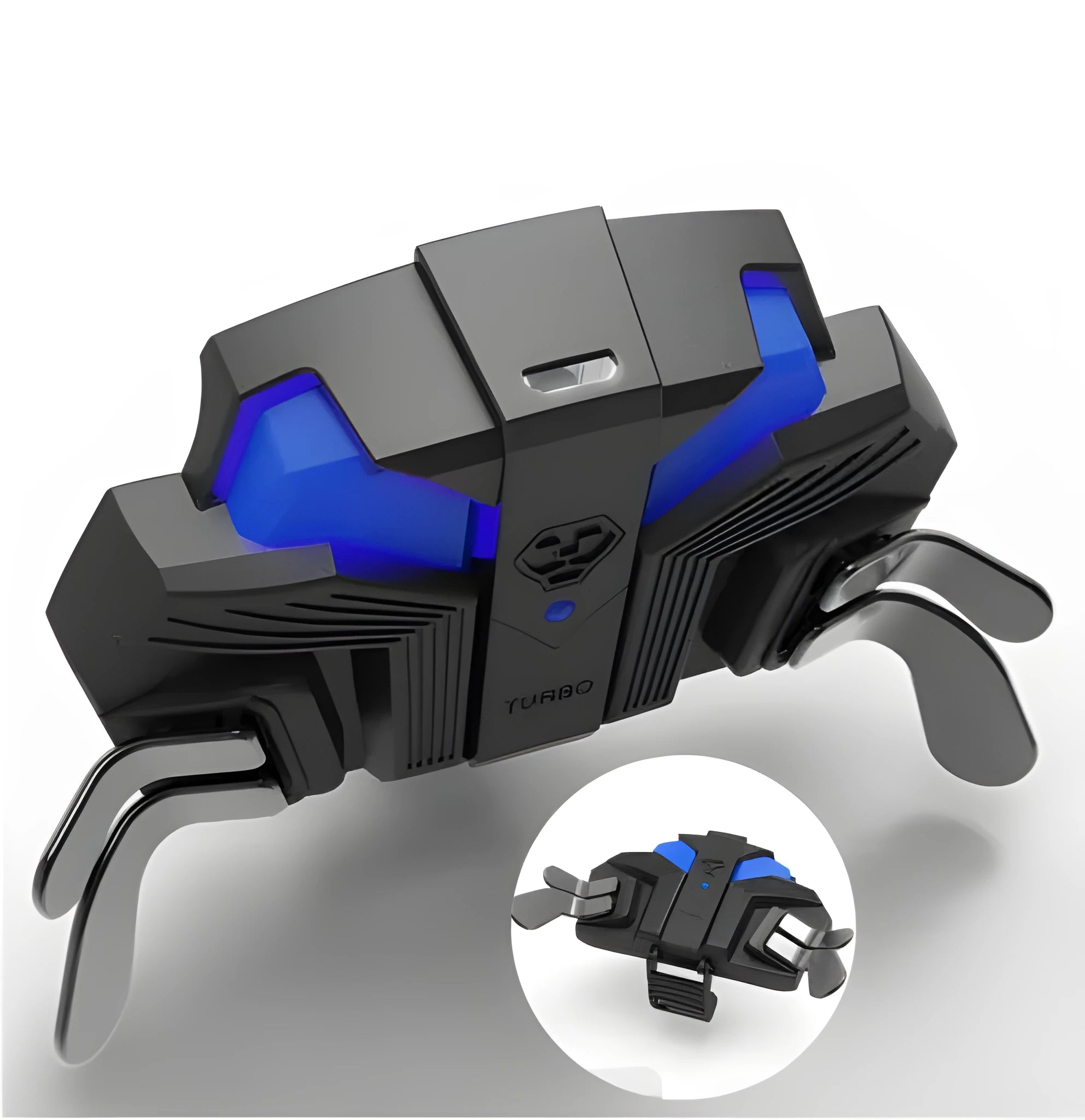 Black PS4 back button attachment with two rear paddles and a long 3m cable connected to a PS4 controller.