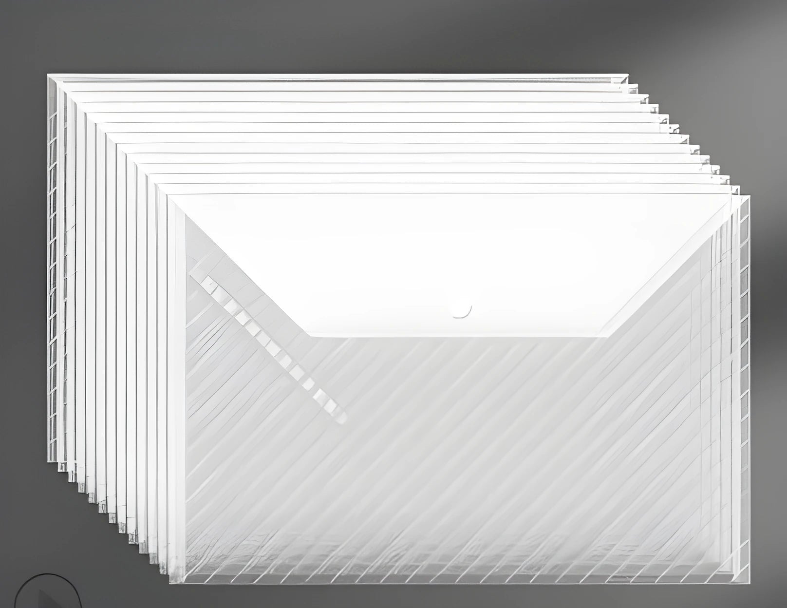 A4 transparent plastic file bag with snap closure for document storage