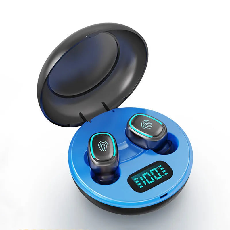 True wireless stereo Bluetooth 5.0 earbuds with charging case in white, black or red colours