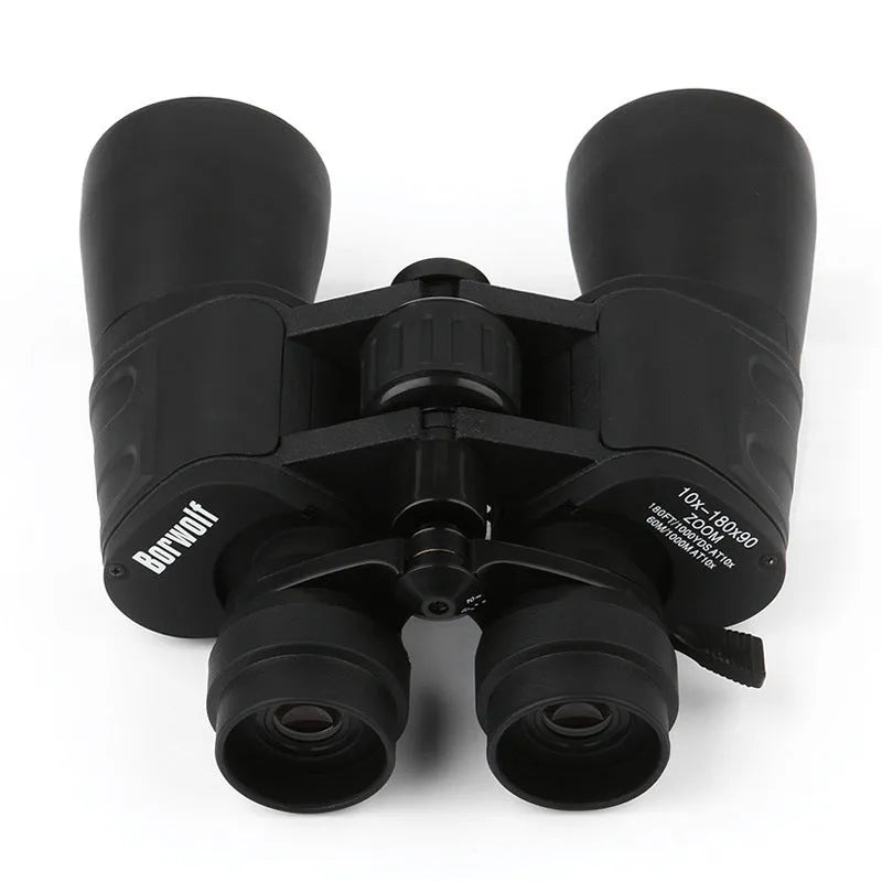 Black high-definition binocular telescope with 10-60x zoom and 60mm objective lens low light night vision
