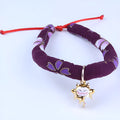 Adjustable cloth cat and small dog collar with Japanese style, size L, style A