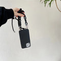 Apple iPhone back cover case with double lanyard, TPU material, solid colour, fits multiple models including 11 and 12 Pro Max