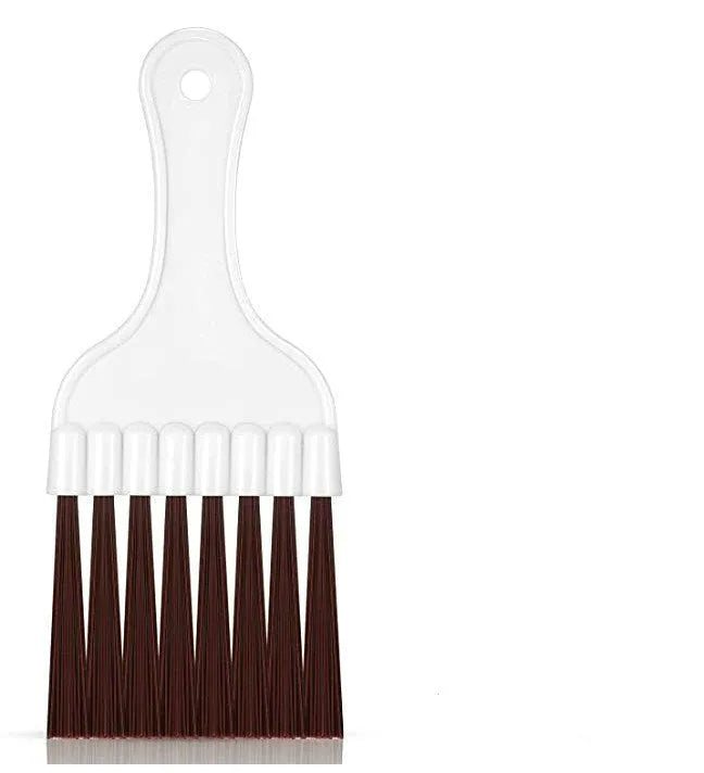 Stainless steel air conditioning fin comb and cleaning brush with abrasive bristles