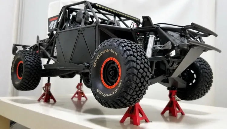 TRX 3T 6T simulation jack with zinc alloy body and adjustable height 73-105mm for climbing model car scene
