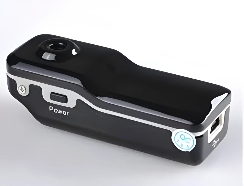 HD voice control video recorder with clip, 55x28x20mm, black colour as shown