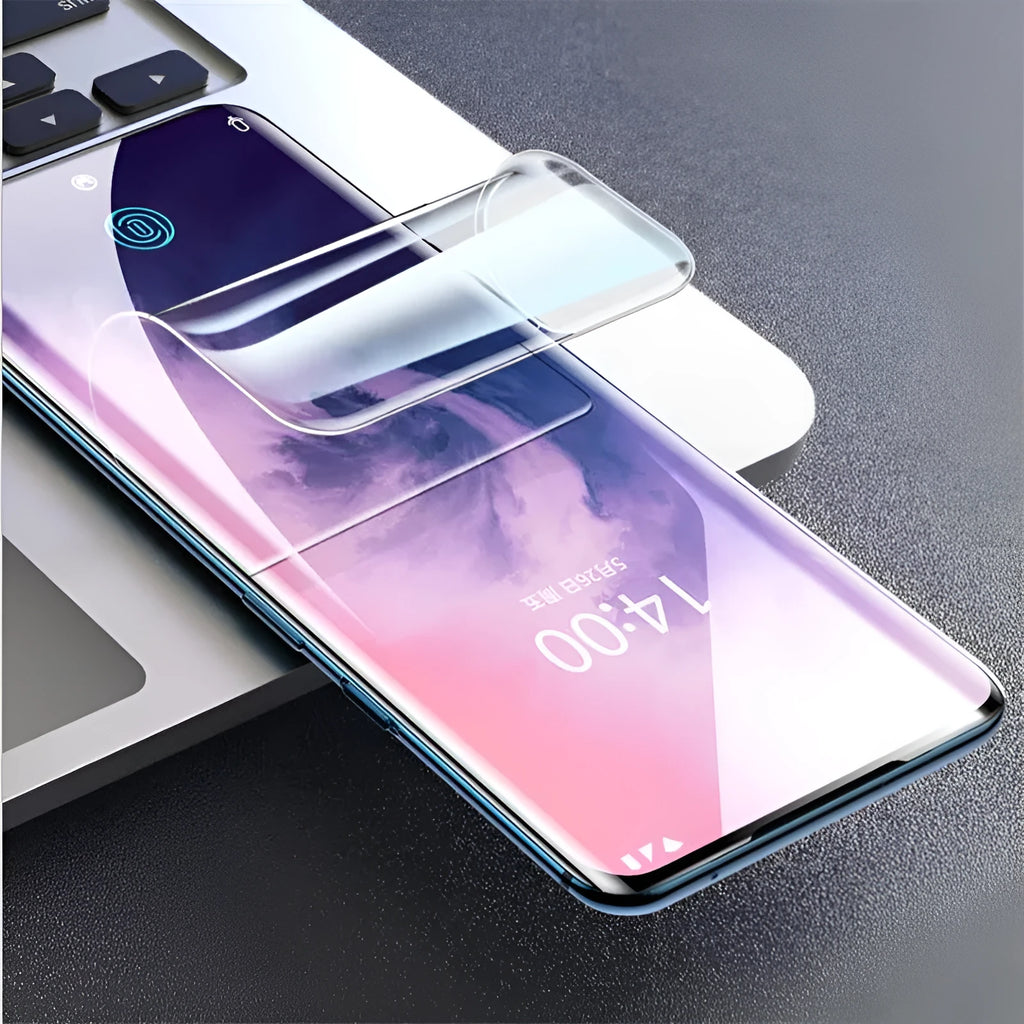 3-piece hydrogel screen protector film kit for Huawei and Honor smartphones on a table