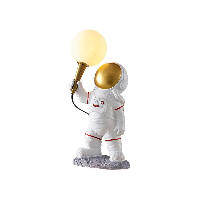 White astronaut desk lamp children's night light in standing style