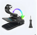 360-degree rotating backpack clip for action cameras showing ABS plastic and aluminium alloy construction