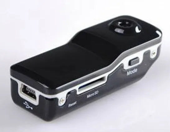 HD voice control video recorder with clip, 55x28x20mm, black colour as shown