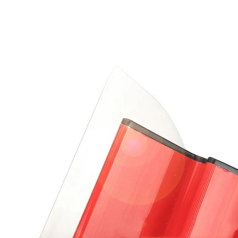 Red-handled leveling scraper with a long 40cm stainless steel blade for wall preparation