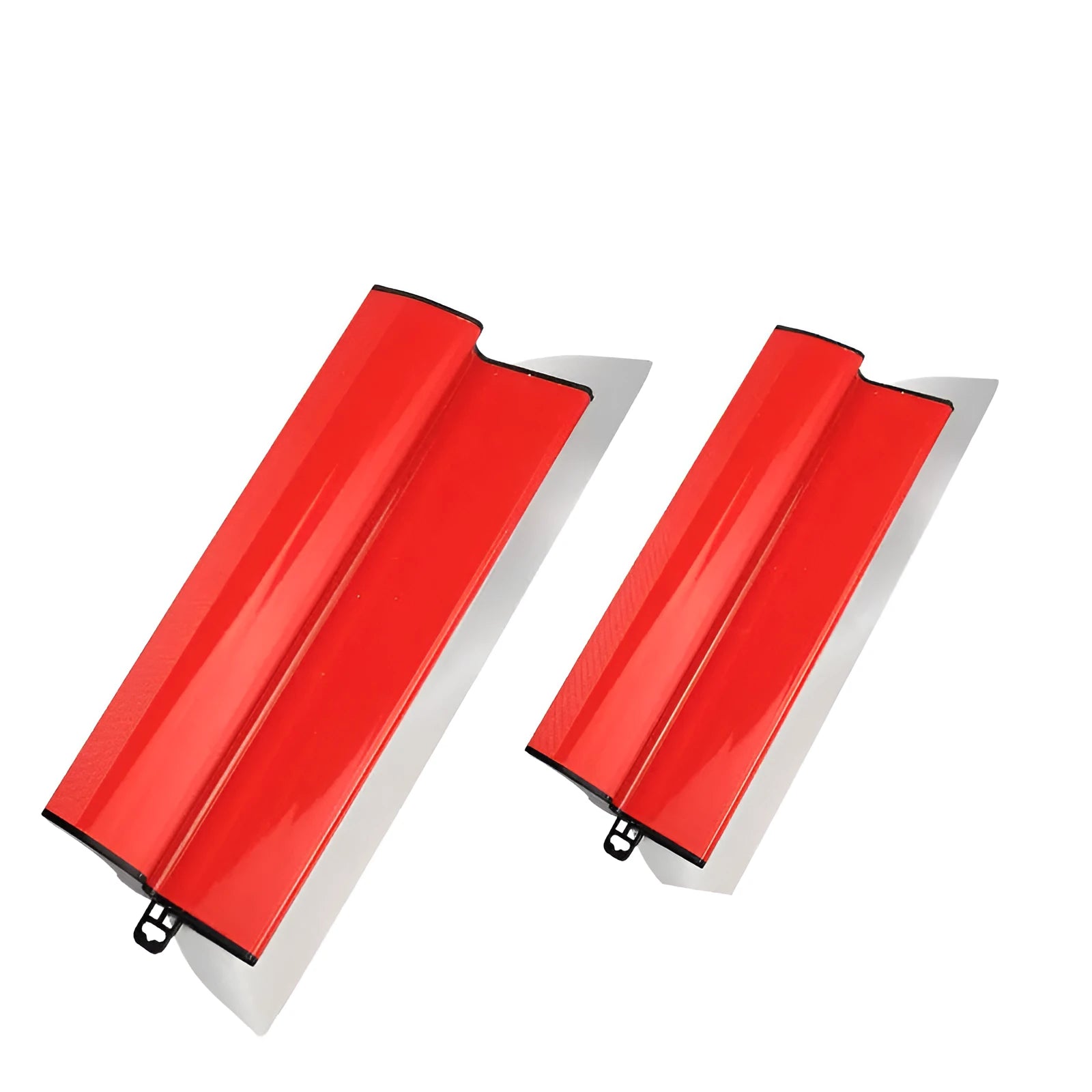 Red-handled leveling scraper with a long 40cm stainless steel blade for wall preparation