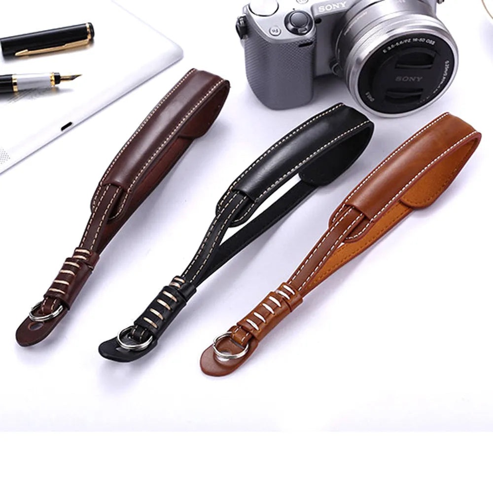 SLR camera wrist strap for digital mirrorless cameras with small hole compatibility