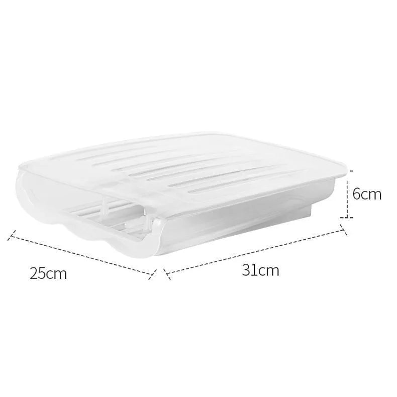 Drawer-type plastic egg storage box with ventilation in blue colour
