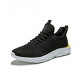 Camel mesh breathable sneakers in a colour variant, side view showing lace-up closure and round toe