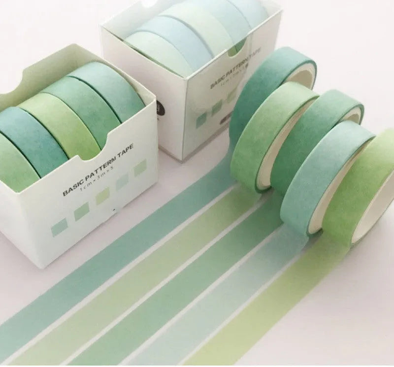 Basic pattern colour gift box set with cane paper box and salt pocket stickers in ten styles