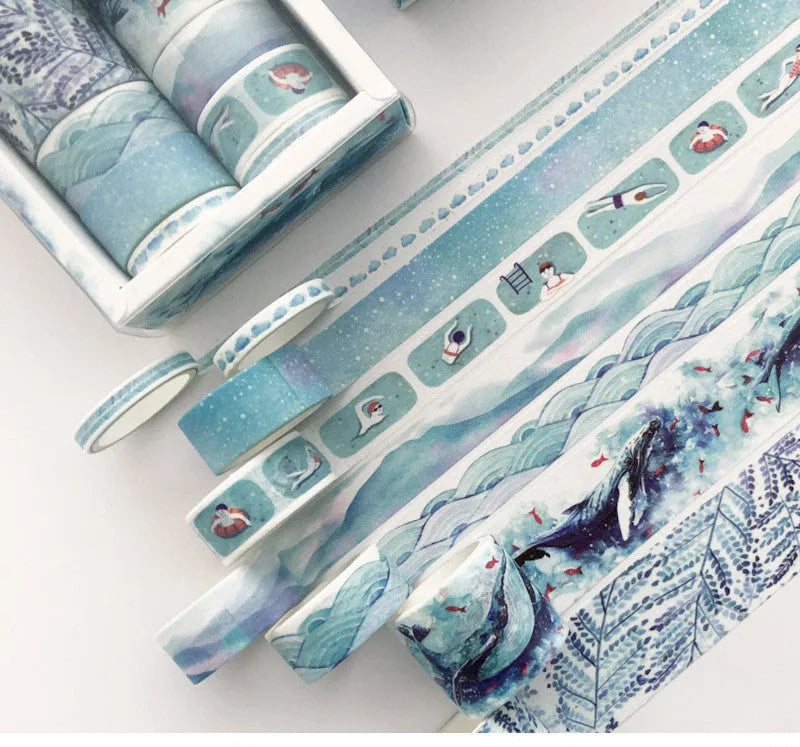 Basic pattern colour gift box set with cane paper box and salt pocket stickers in ten styles