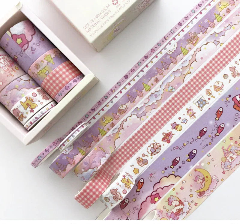 Basic pattern colour gift box set with cane paper box and salt pocket stickers in ten styles