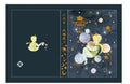 Hardback art notebook with The Little Prince cartoon cover designs showing sunset, bird, rose, and fox illustrations