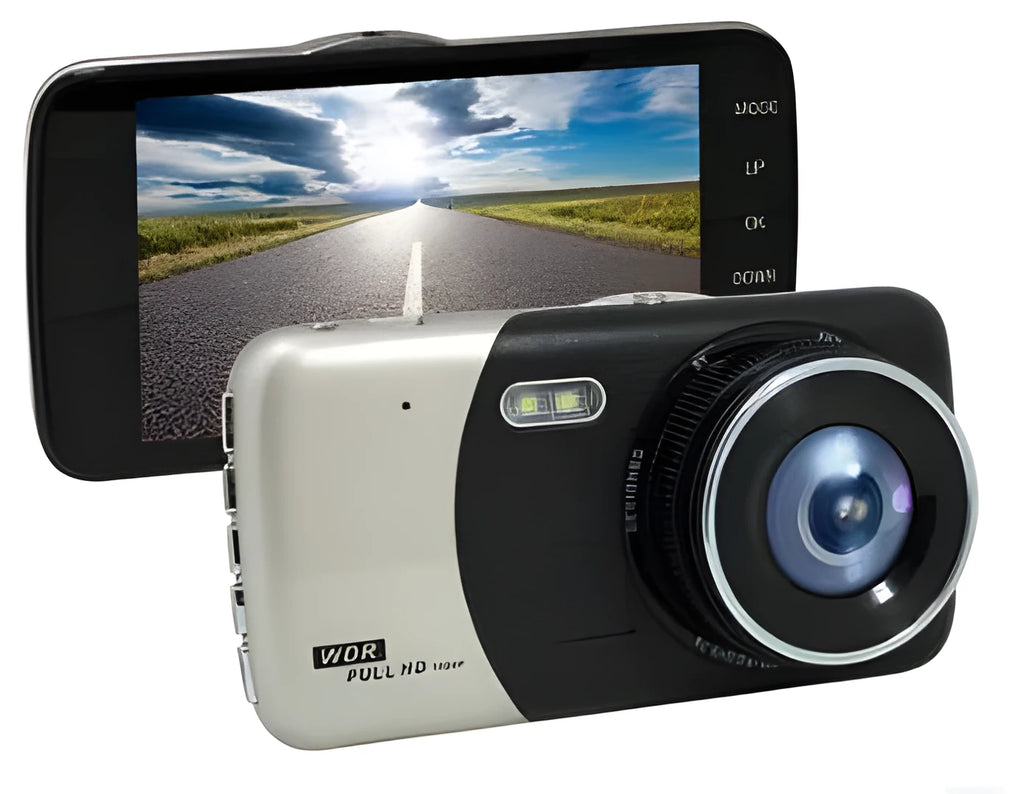 4 inch L55 dual lens dash cam with reversing image and night vision in black