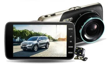 4 inch L55 dual lens dash cam with reversing image and night vision in black