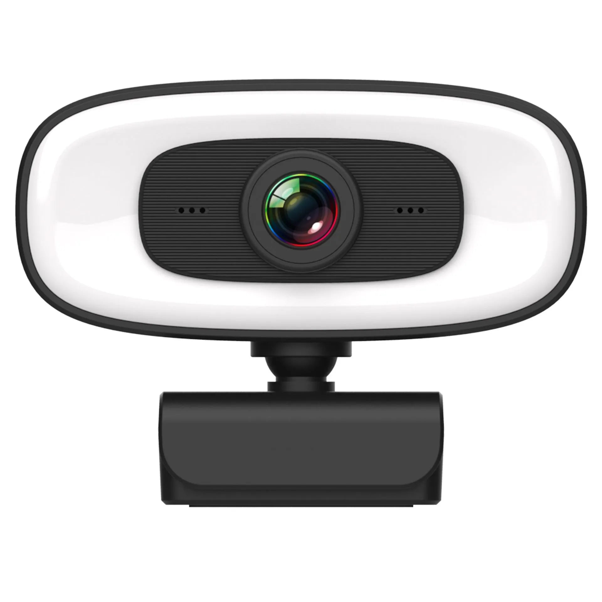 Black USB computer webcam with 2K resolution and 4 million pixel CMOS sensor