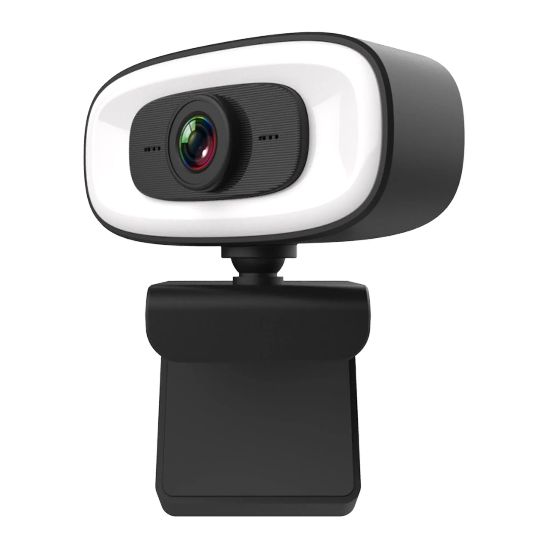 Black USB computer webcam with 2K resolution and 4 million pixel CMOS sensor