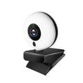 Black 2K drive-free USB webcam with 12mm lens for live streaming and video conferencing