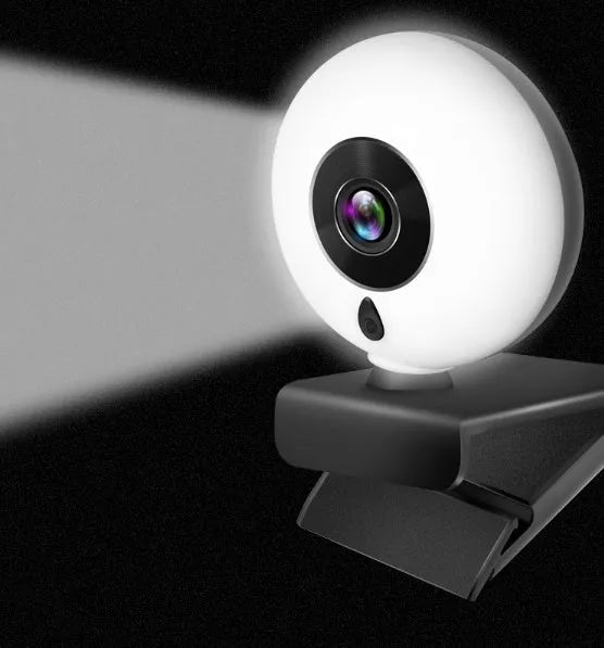 Black 2K drive-free USB webcam with 12mm lens for live streaming and video conferencing