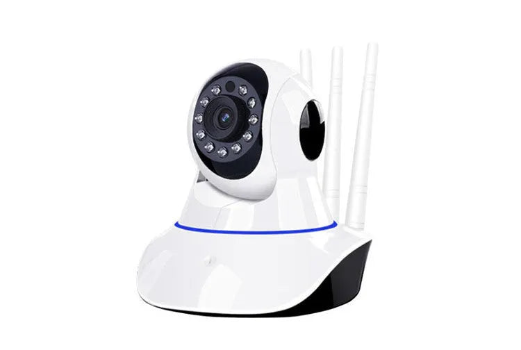 Intelligent rotary head shaker wifi camera with three antennas and night vision for 1080P home monitoring